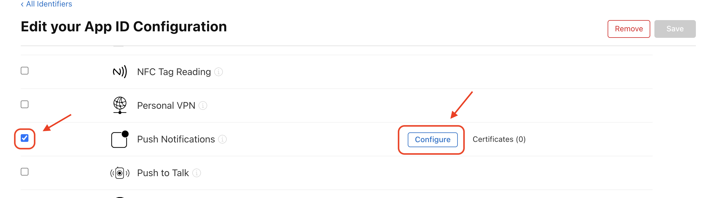 Push Config
