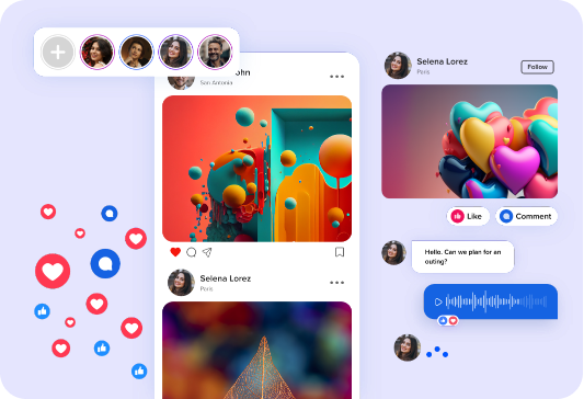 social feed api features
