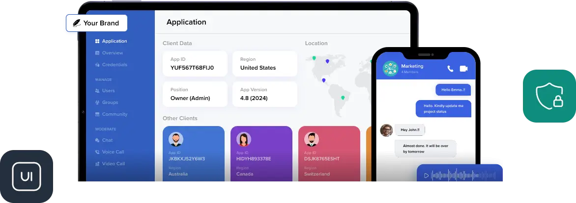 flutterflow multi tenant communication SDK
