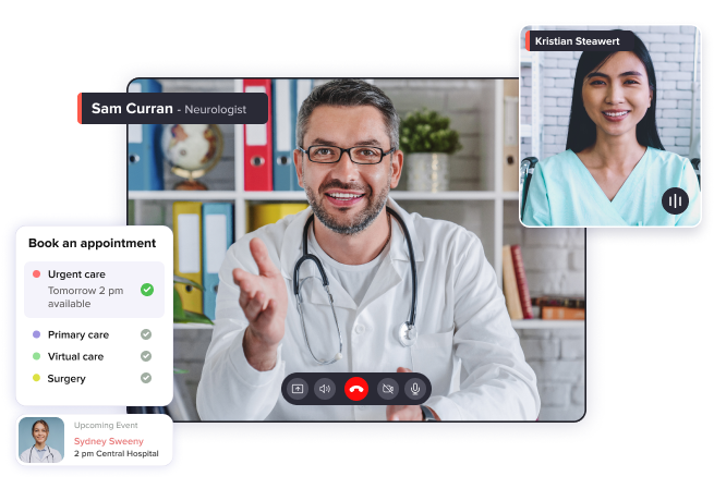 video chat api features for healthcare