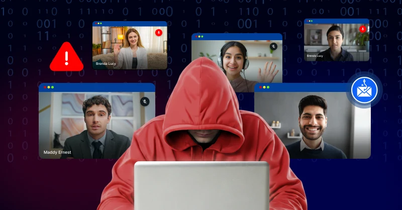 Video Conferencing Security Risks: Data Breaches and Phishing Cybercriminal targeting participants during an online video conference