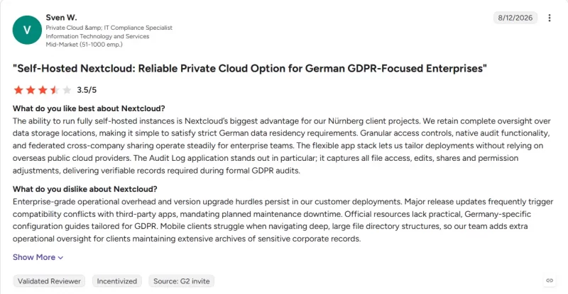 Nextcloud Talk Review Nextcloud Talk Review