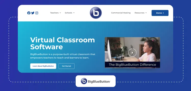 BigBlueButton virtual classroom software interface BigBlueButton virtual classroom software interface