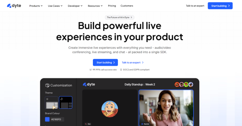 dyte webrtc video conferencing