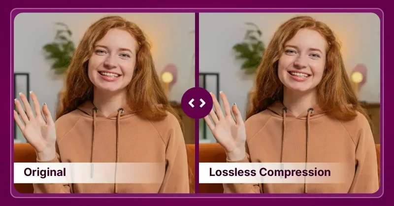 Lossless Compression - original vs lossless compression