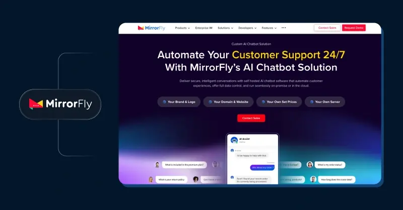 MirrorFly AI Chatbot solution Banner