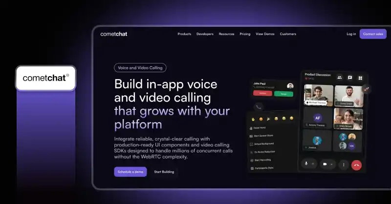 CometChat Voice and Video Calling Platform CometChat video chat solution for scalable communication