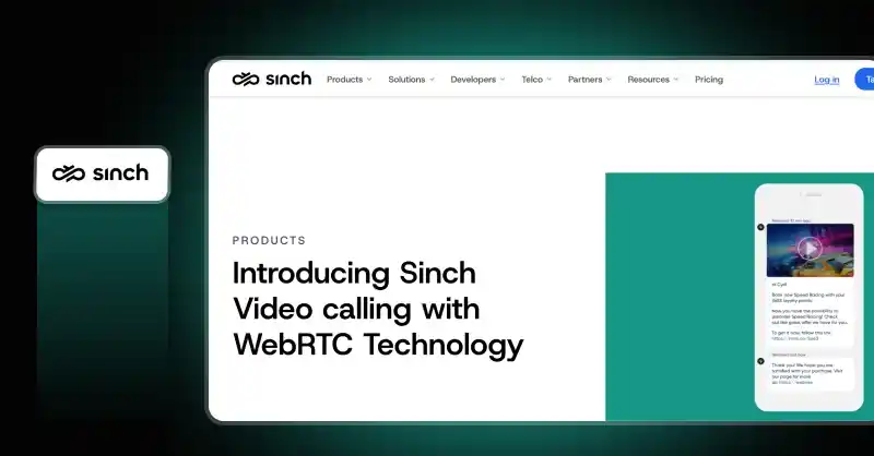 Sinch Video Calling with WebRTC Technology Sinch WebRTC based video call solution