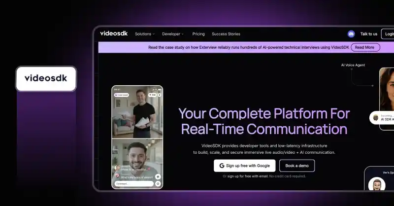 VideoSDK Real Time Video Communication Platform VideoSDK real time communication platform for video meetings
