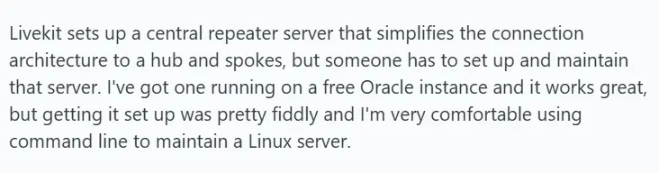 LiveKit Reddit Review: Server Setup Experience LiveKit Reddit review about LiveKit server setup and WebRTC